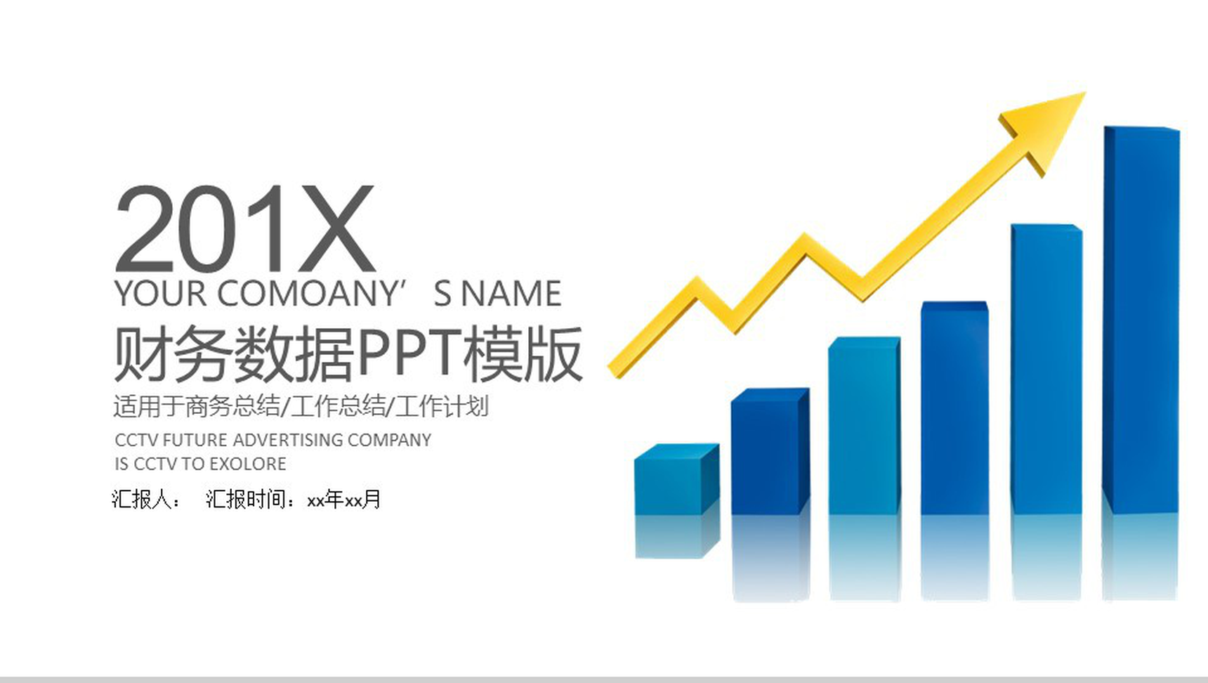 年度财务数据汇报工作总结PPT模版