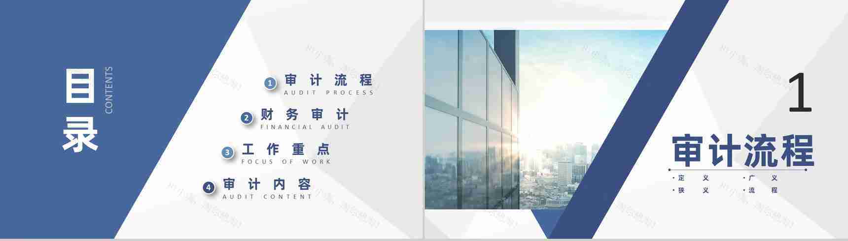 公司财务部审计工作重点年工作总结通用PPT模板-2