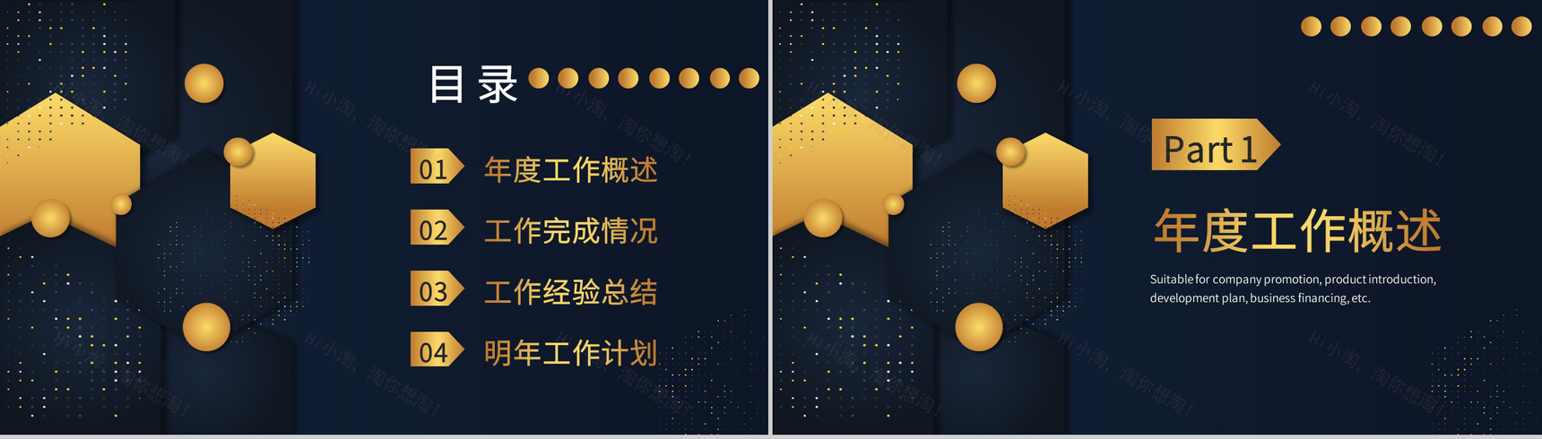 黑金色商务风格公司部门年终总结年中工作总结个人思想工作情况汇报PPT模板-2