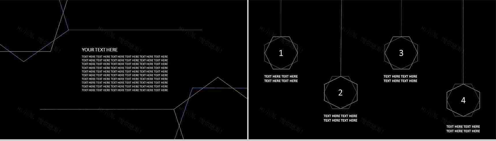 星空欧美商务汇报通用PPT模板-3