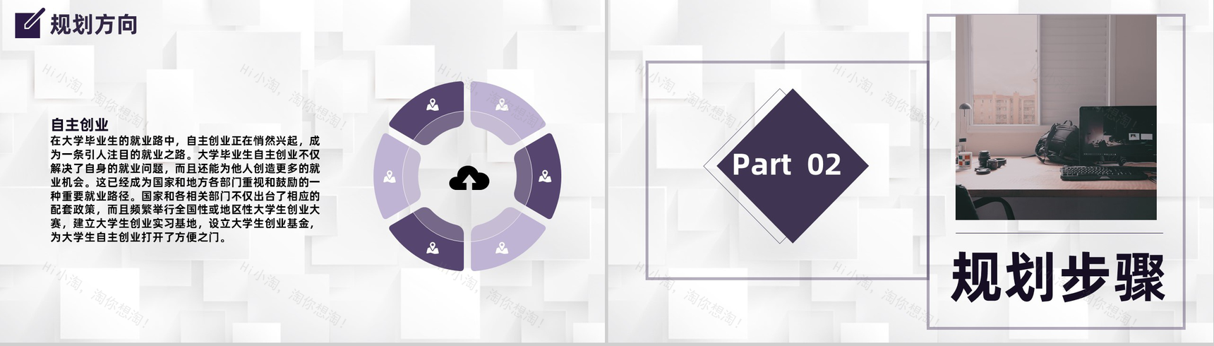 时尚创意大学生职业生涯规划设计演讲专用范文PPT模板-4