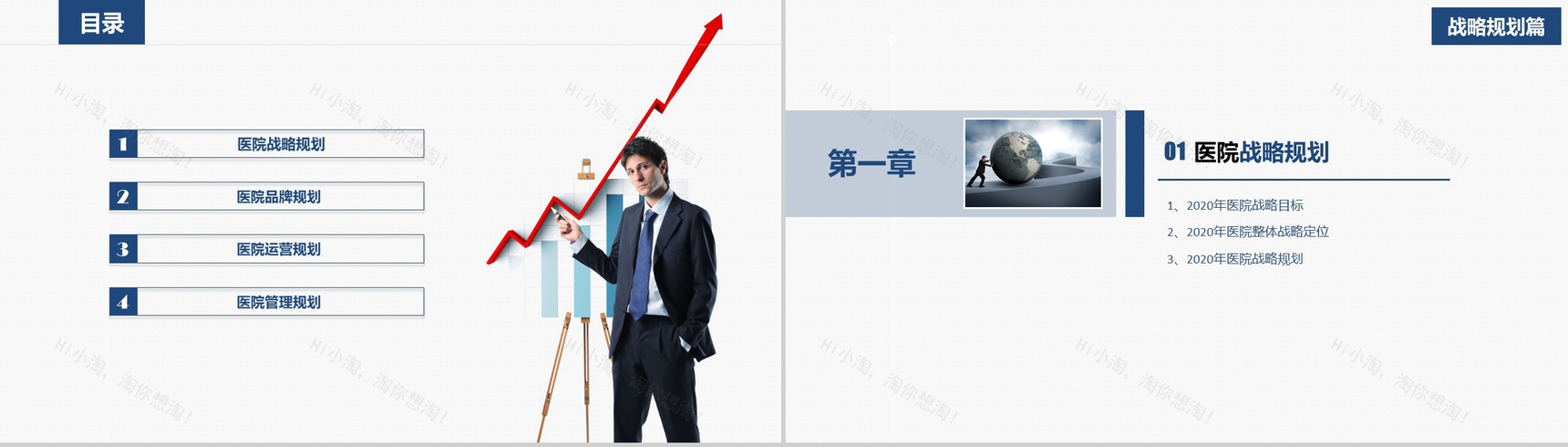 大气简约医院年度工作计划汇报PPT模板-2