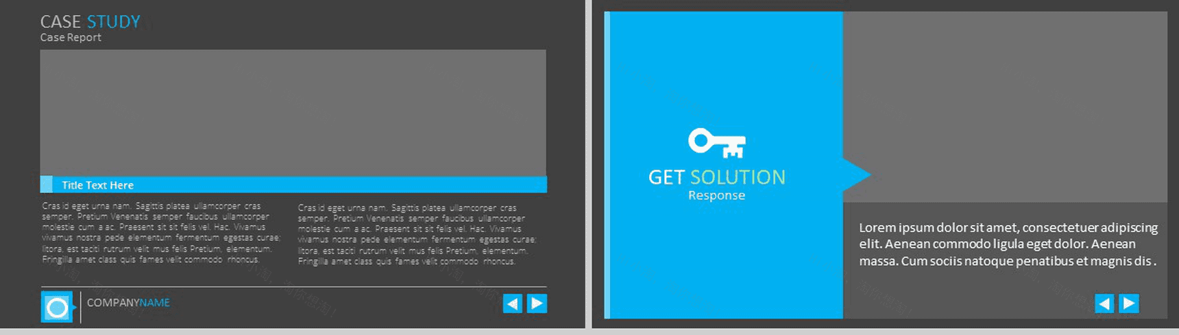 扁平风格商务演讲汇报通用PPT模板-8