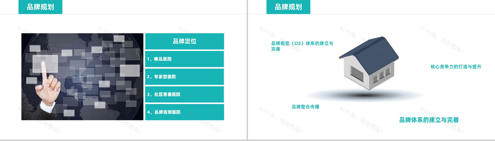 蓝白简约XX医院年度工作计划PPT模板-7
