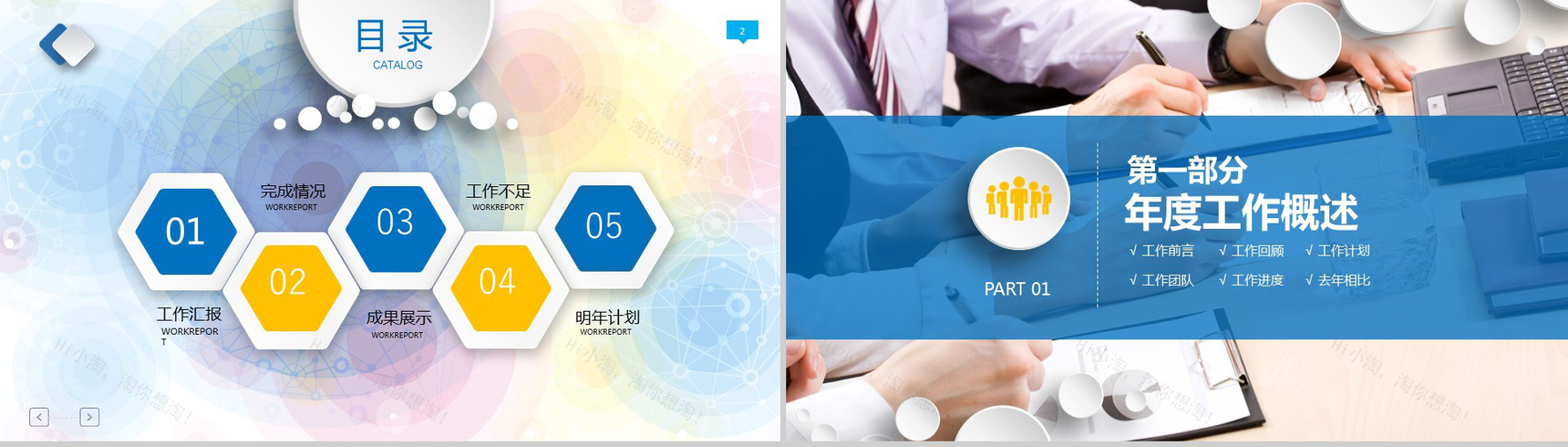 年终总结工作总结PPT模板-2