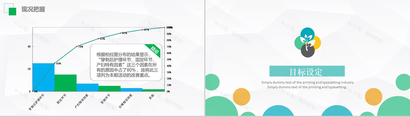 创意微立体小圆医药医生护理品管圈成果汇报PPT模板-8