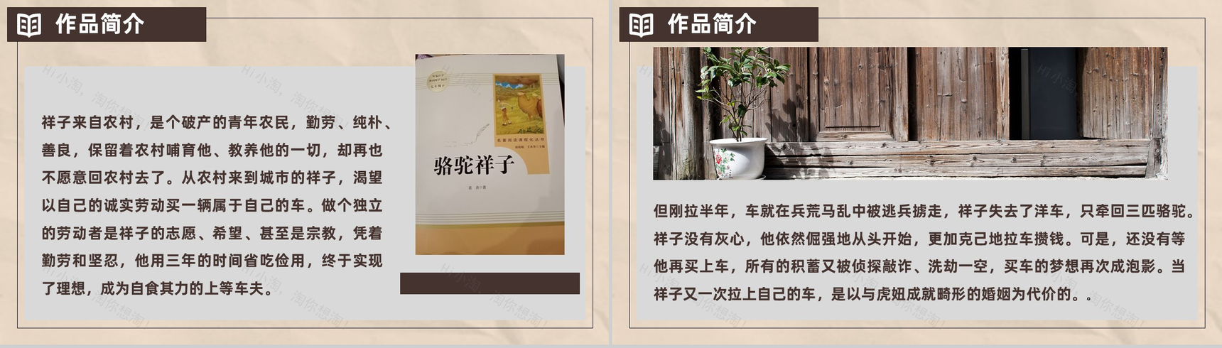 中小学必读名著之骆驼祥子老舍名著读后感解析PPT模板-3