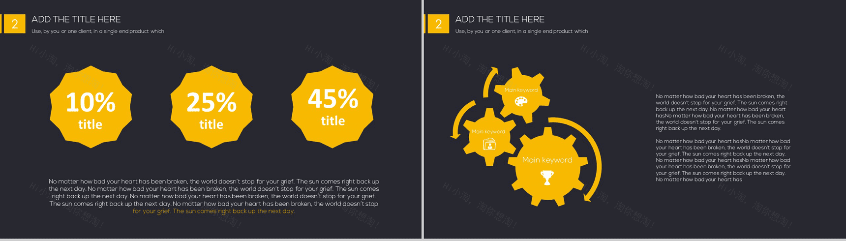 精品黑黄配色商务动态企业汇报PPT模板-6