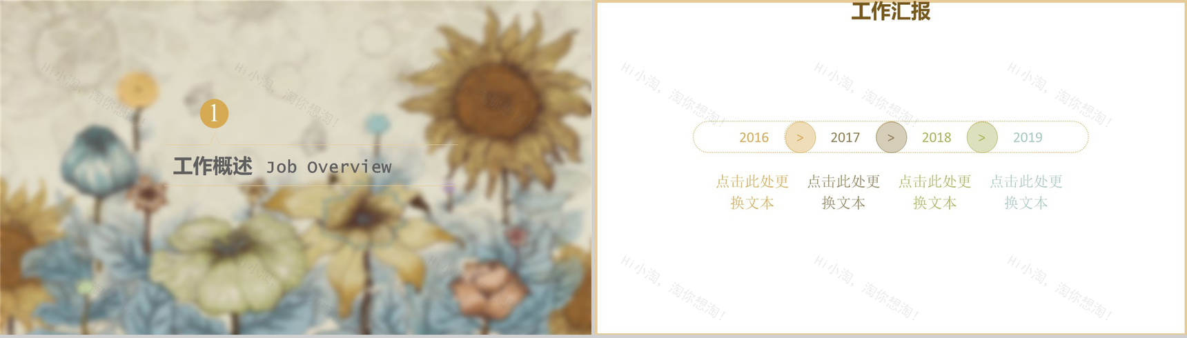 卡通花朵插画儿童教育培训PPT模板-3