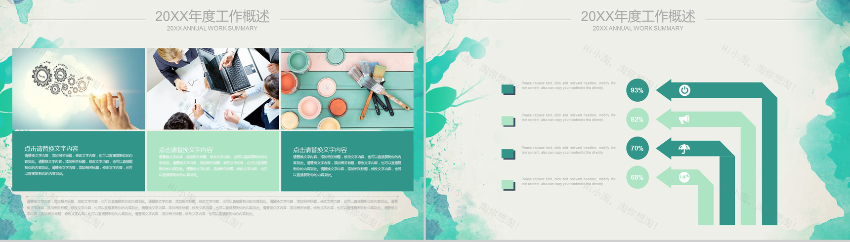 绿色水墨创意教育学术报告培训报告PPT模板-4