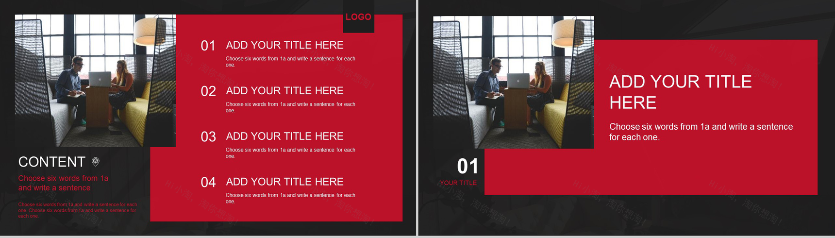 欧美风商务汇报企业宣传PPT模板-2