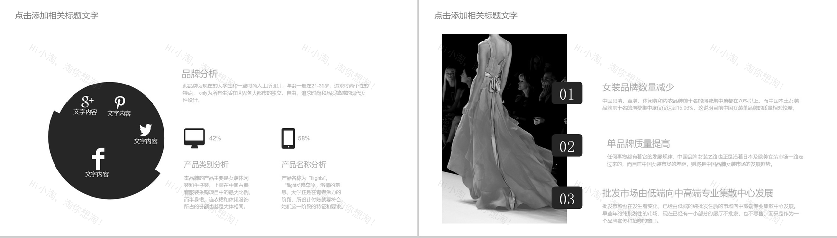 高端大气杂志风时尚服装行业工作总结汇报PPT模板-3