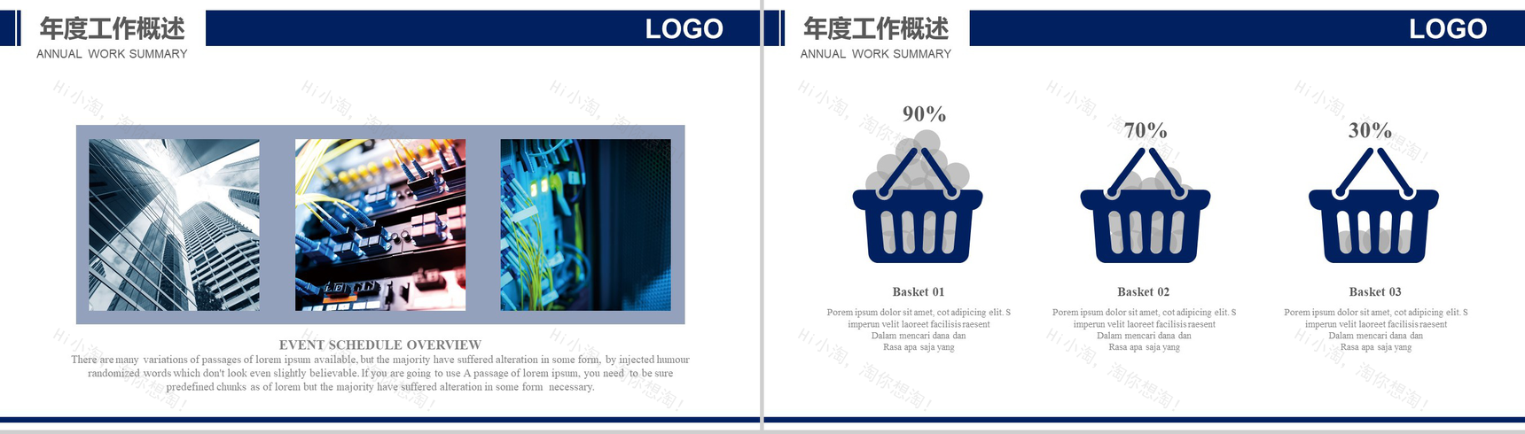 简洁明了的航空工作汇报PPT模板-12