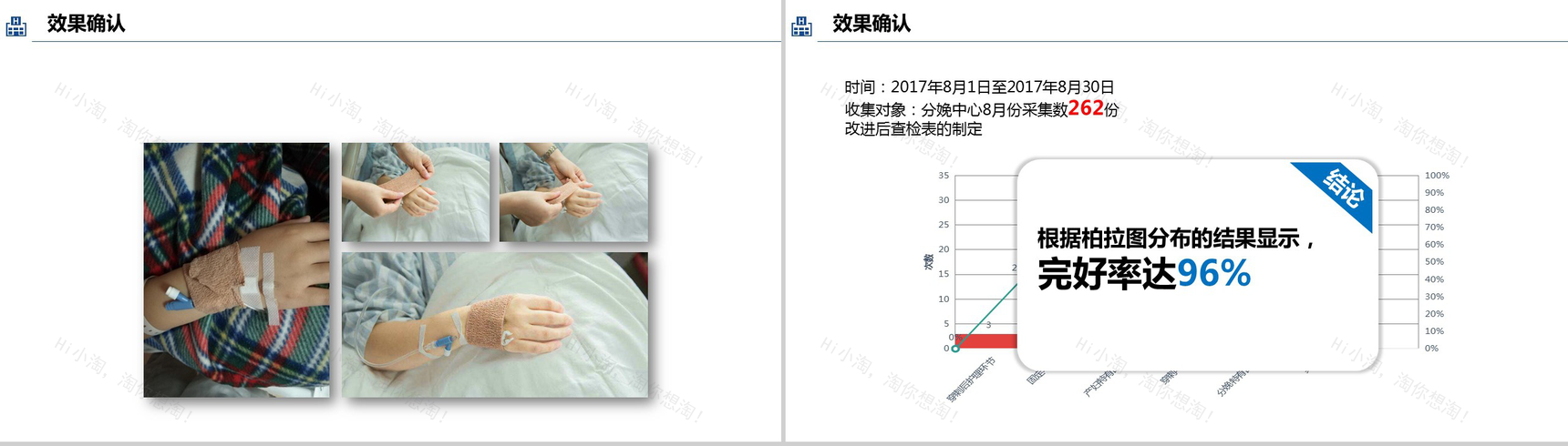蓝色商务医疗QC研究工作汇报PPT模板-12