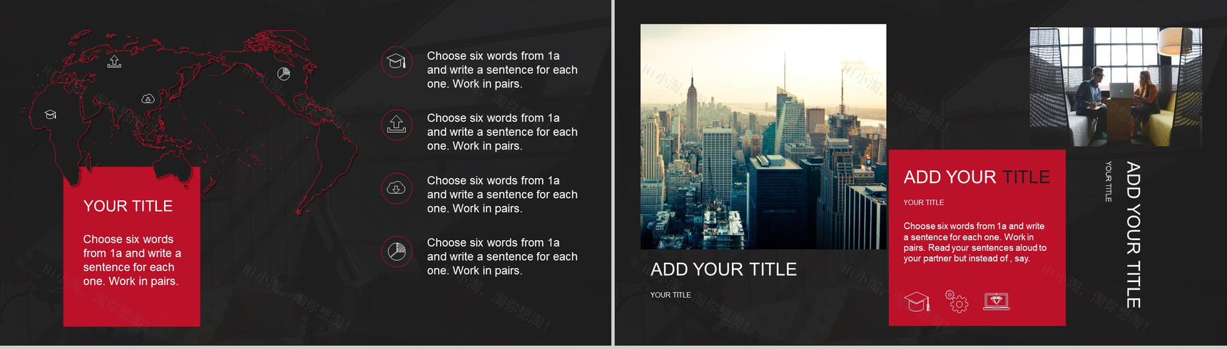 欧美风商务汇报企业宣传PPT模板-7