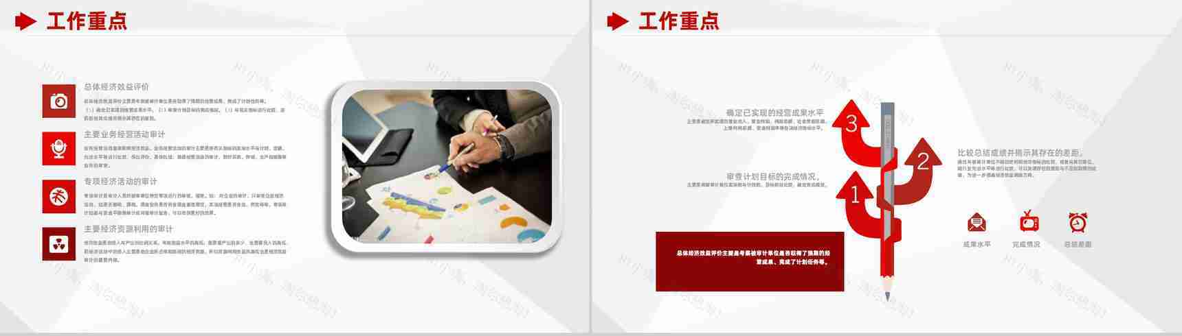 公司经营分析报告审计财务新年工作计划通用PPT模板-7