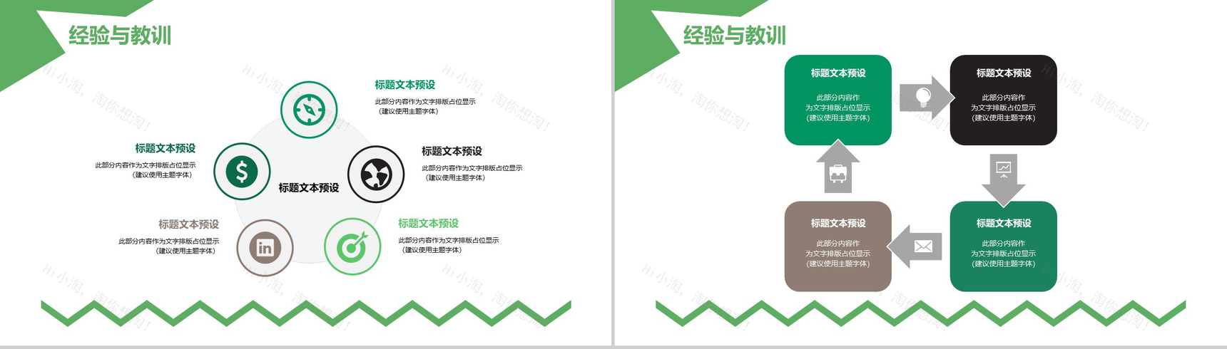 小清新绿色财务会计年度工作总结汇报PPT模板-7