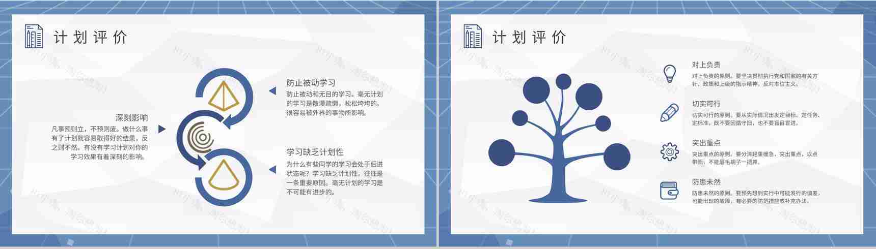 初中学校学生课程学习小结个人学习计划实施效果评价PPT模板-5