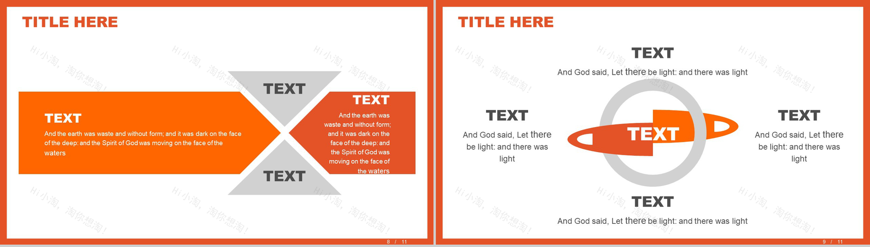 橙色互联网数据分析薪酬统计报告PPT模板-5