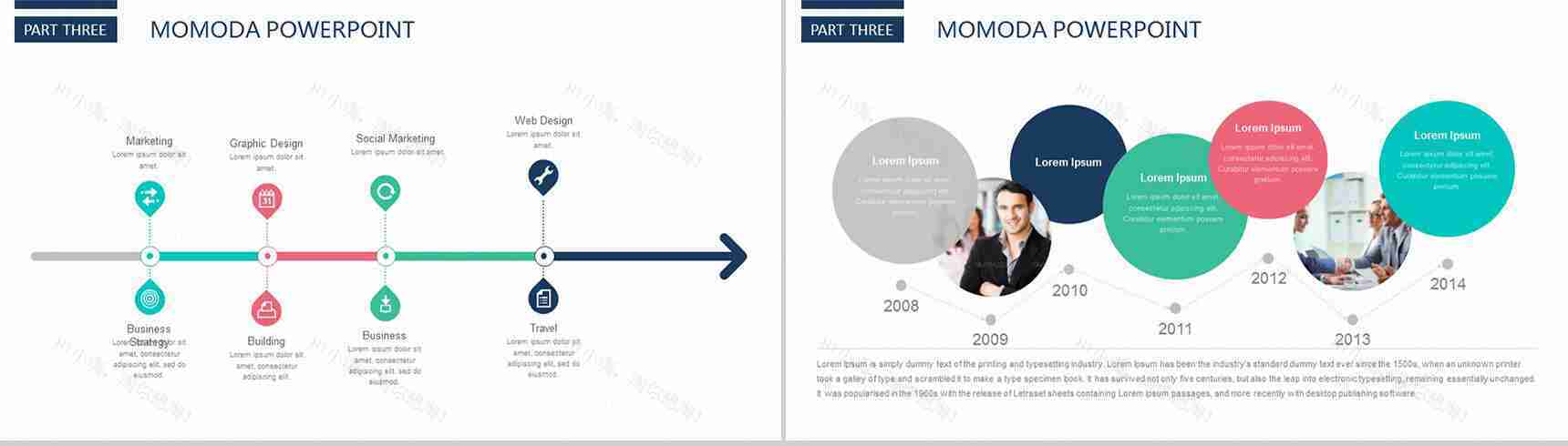 白色商务简洁风大气PPT模板-9