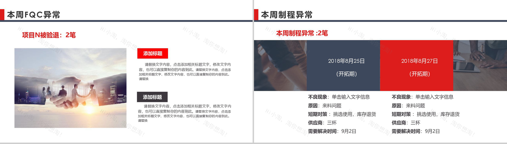 2019年QC质量控制周报工作汇报PPT模板-6