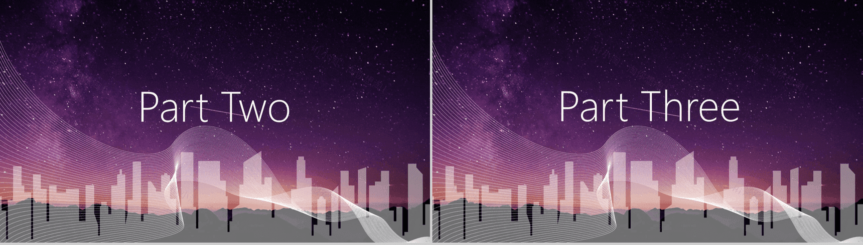 紫色星空大气商务多系列企业汇报总结PPT模板-3