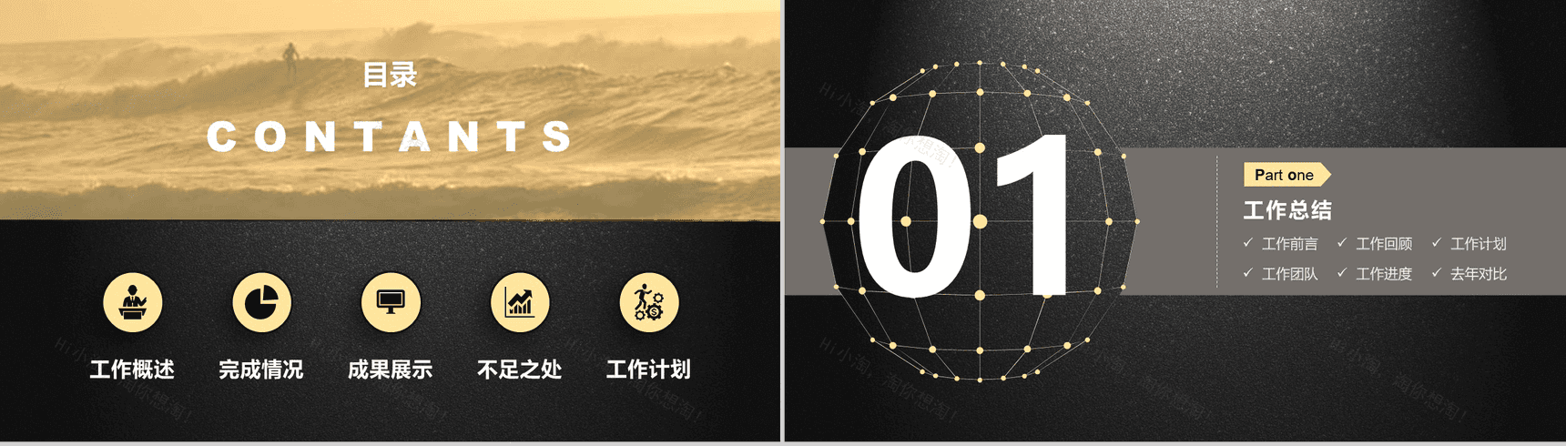 黑色大气震撼商业工作汇报PPT模板-2