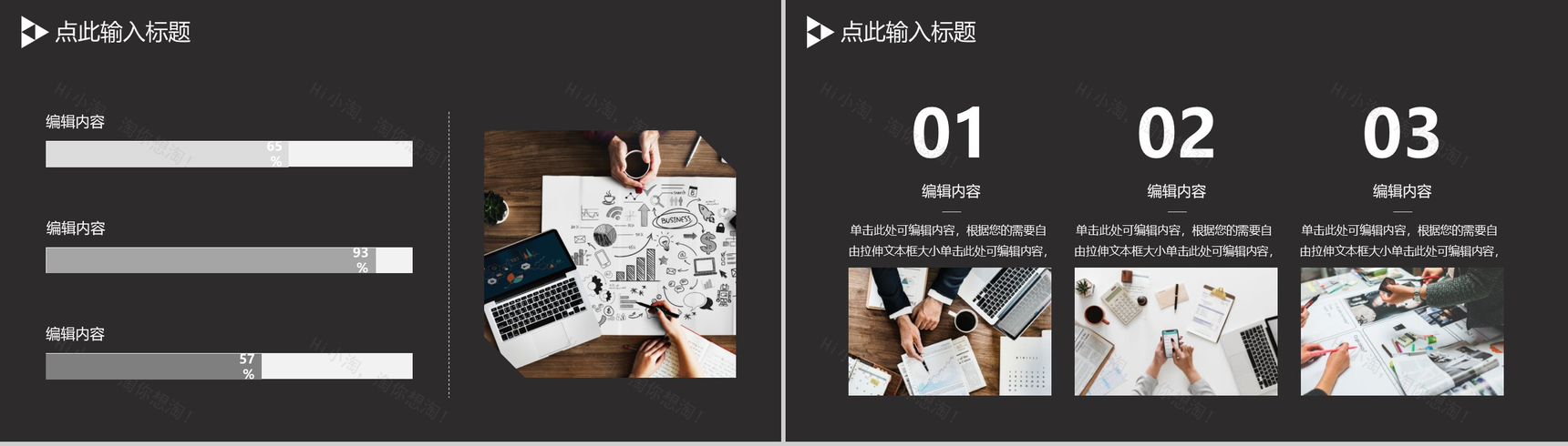 黑色简约商务风工作总结PPT模板-5