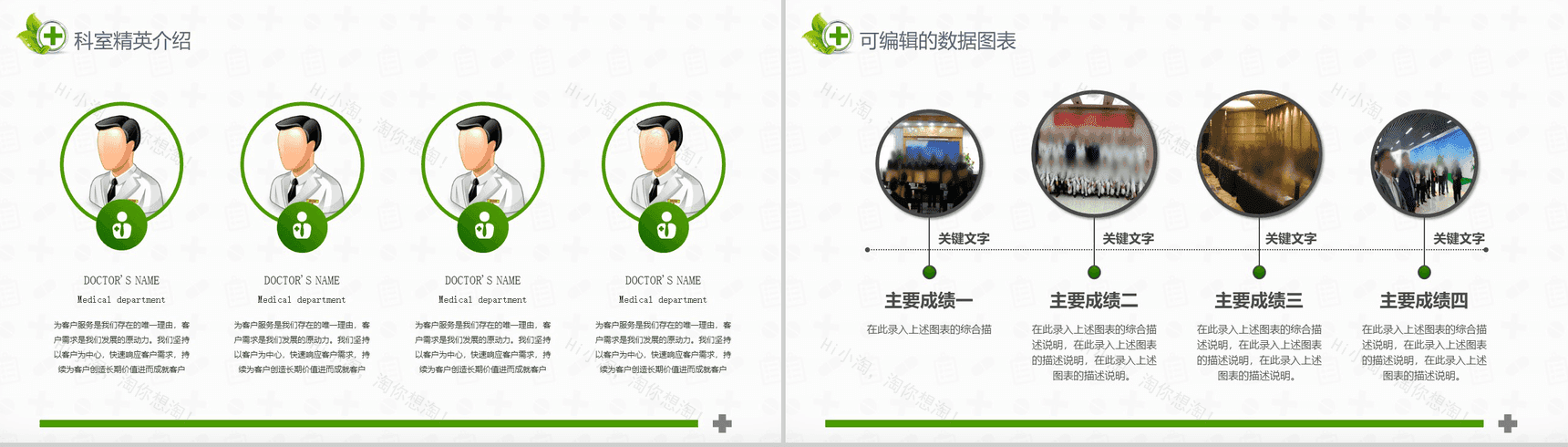 医院年度季度工作总结报告通用设计PPT模板-9