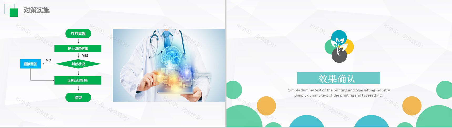 创意微立体小圆医药医生护理品管圈成果汇报PPT模板-14