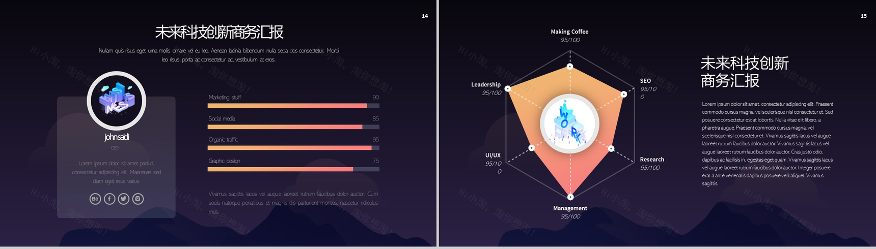 未来科技智能创新商务汇报PPT模板-8