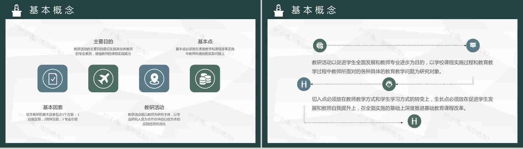 幼儿园老师教育教学实践工作汇报教研活动记录总结PPT模板-3