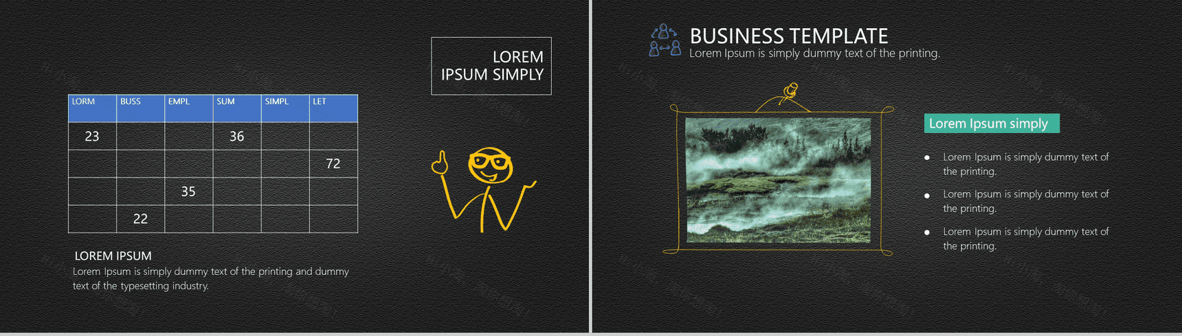 黑色手绘高端大气年终汇报总结报告PPT模板-9