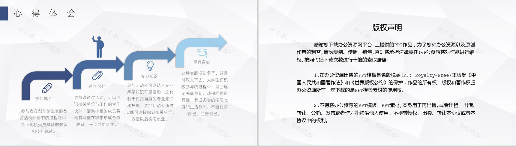 假期大学生义务劳动社会实践活动总结报告通用PPT模板-8