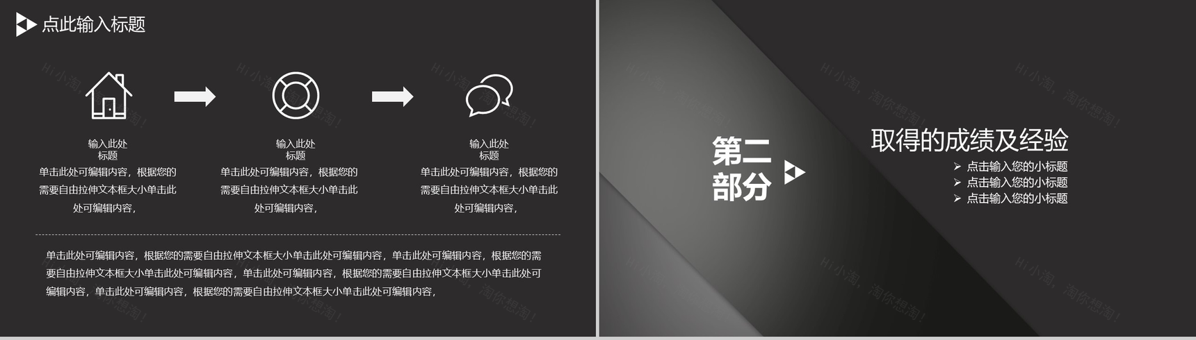 黑色简约商务风工作总结PPT模板-4