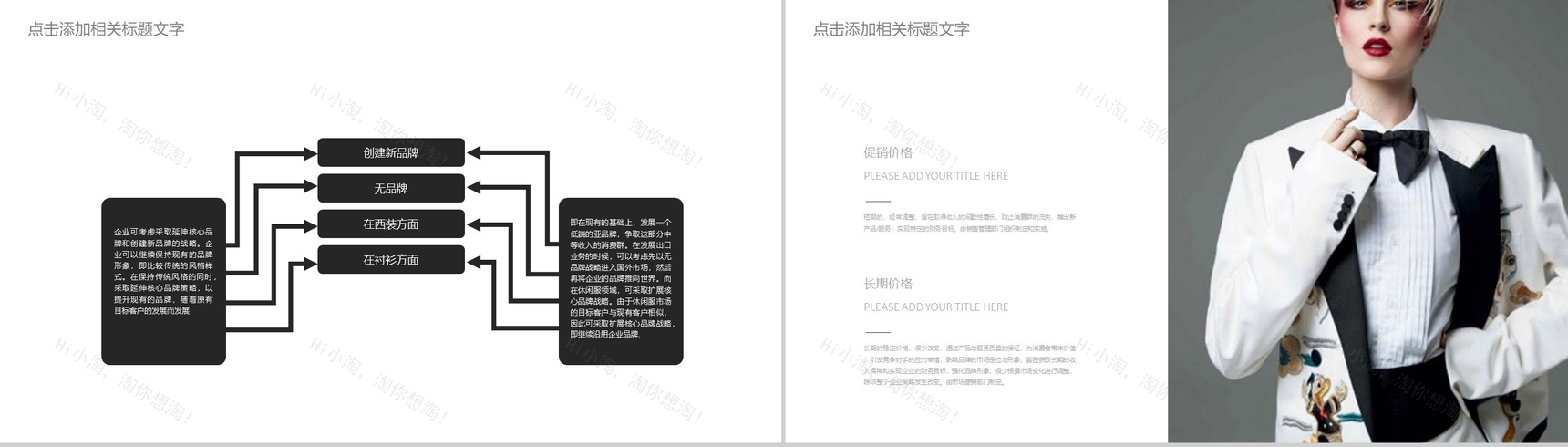 简约杂志风时尚服装行业工作汇报PPT模板-9