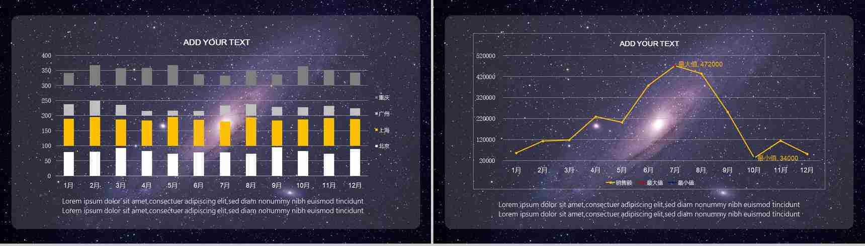黑底星空年终总结汇报商务融资PPT模板-4