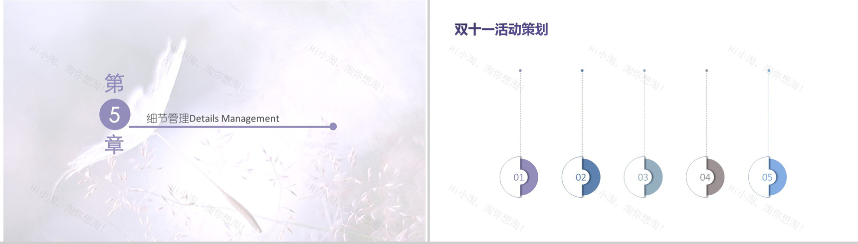 文艺简约清新双十一活动策划PPT模板-10
