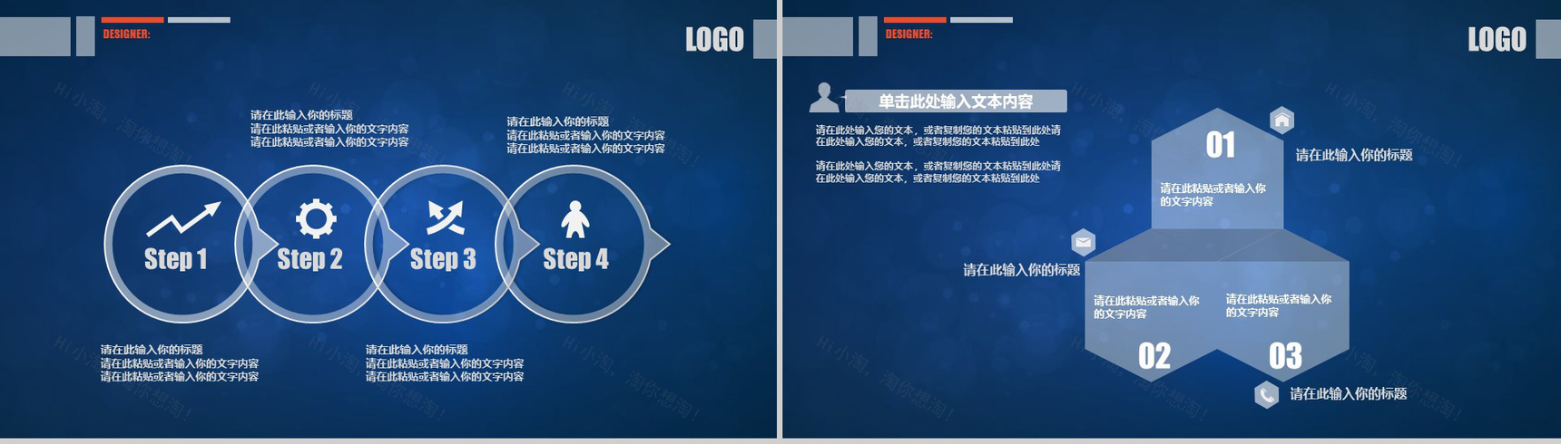 个性创意蓝色简约年终工作汇报总结PPT模板-4