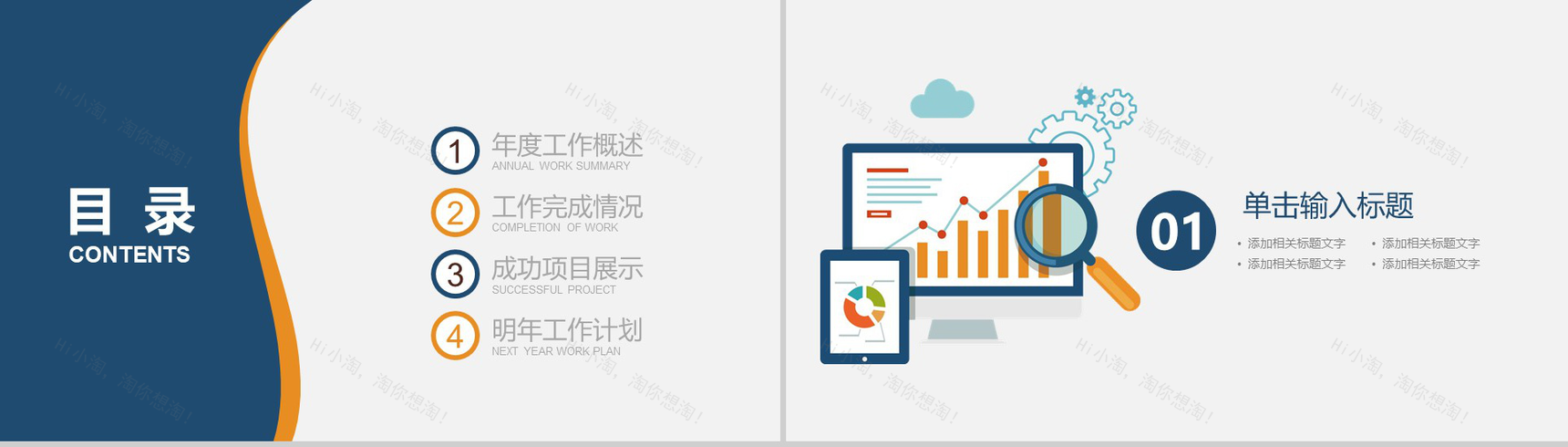 金融财务数据分析工作总结PPT模版-2