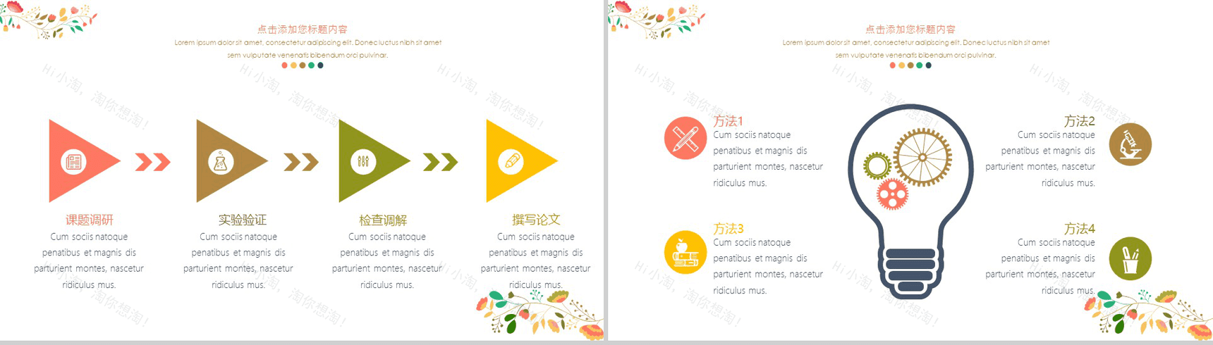 插画小清新年中项目进展进度成果情况汇报PPT模板-7