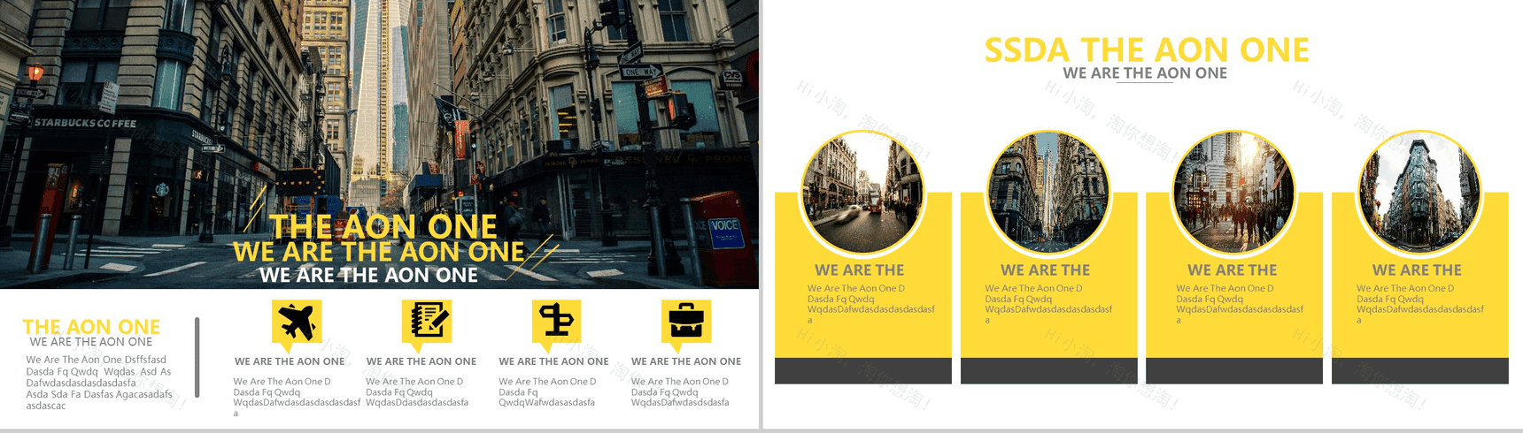 欧美商务大气扁平风格精品通用PPT模板-2