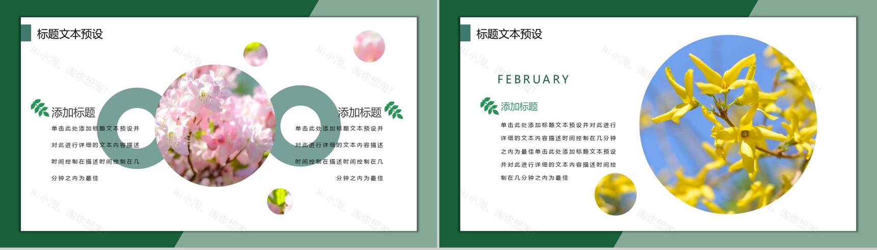 2019二月春华已半归月度总结PPT模板-8
