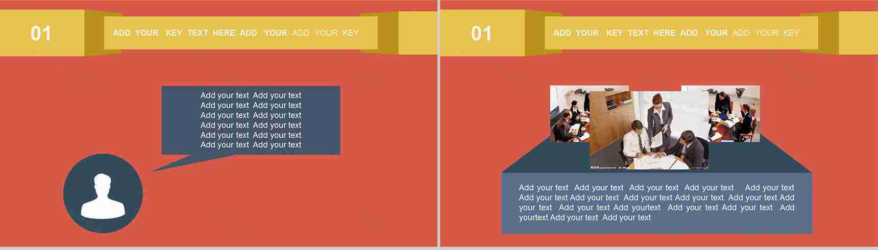 蓝色商务欧美通用PPT模板-3