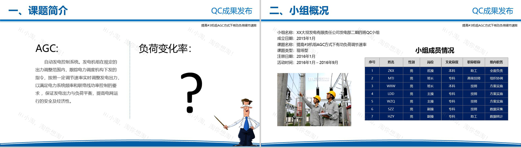 电力企业QC成果发布工作汇报PPT模板-3