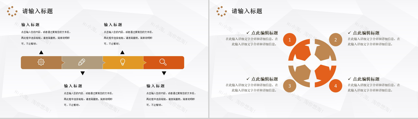 棕色简约风格年终总结工作汇报格式范文PPT模板-3