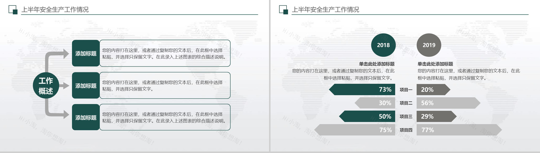 清新商务建筑公司安全生产月工作总结汇报PPT模板-3
