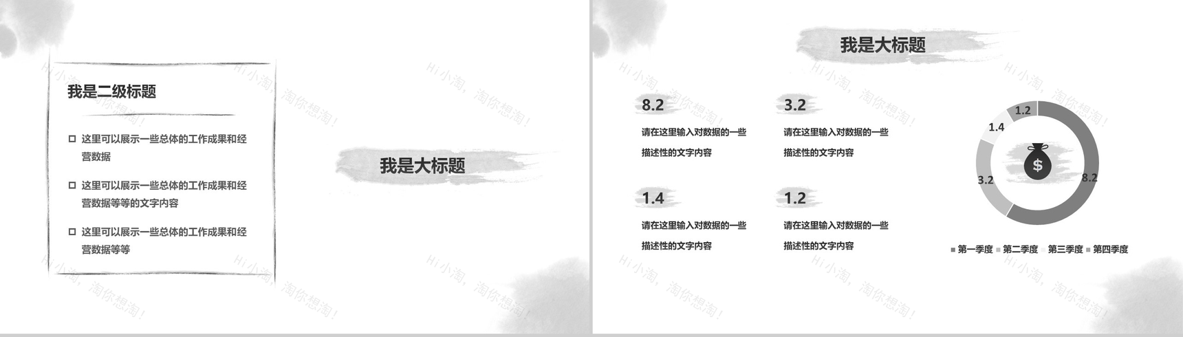 水墨中国风年终汇报工作总结PPT模板-3