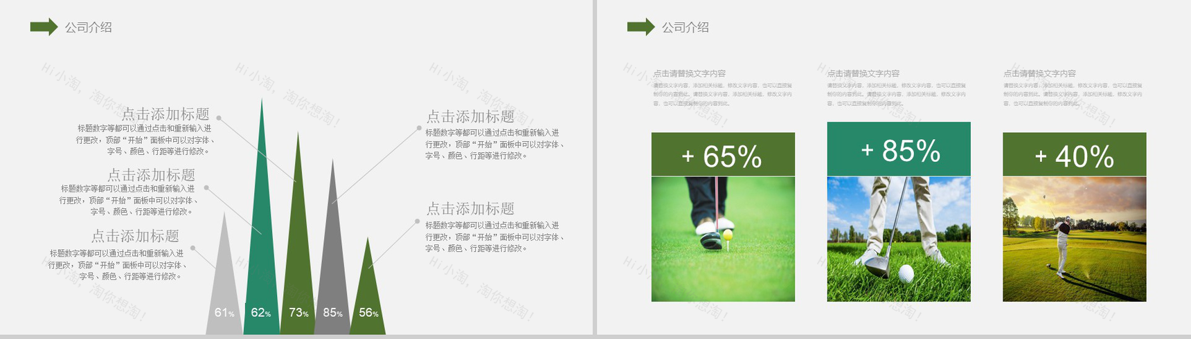 2019高尔球工作总结工作计划PPT模板-4