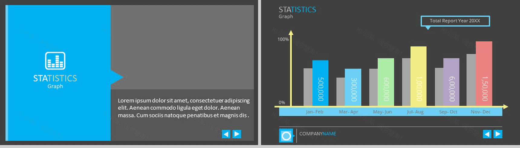 扁平风格商务演讲汇报通用PPT模板-13